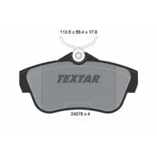 TEXTAR fékbetétkészlet, tárcsafék 2457803 fékbetét