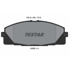 TEXTAR fékbetétkészlet, tárcsafék 2468001 autóalkatrész