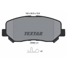 TEXTAR fékbetétkészlet, tárcsafék 2556401 autóalkatrész