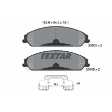 TEXTAR fékbetétkészlet, tárcsafék 2560501 autóalkatrész