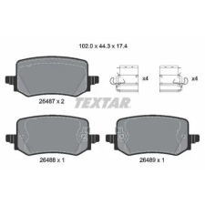 TEXTAR fékbetétkészlet, tárcsafék 2648701 autóalkatrész