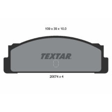 TEXTAR fékbetétkészlet, tárcsafék TEXTAR 2007404 autóalkatrész