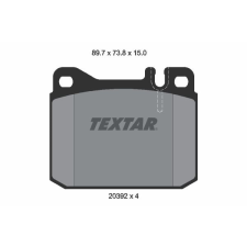 TEXTAR fékbetétkészlet, tárcsafék TEXTAR 2039204 autóalkatrész