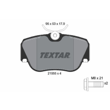 TEXTAR fékbetétkészlet, tárcsafék TEXTAR 2105503 autóalkatrész