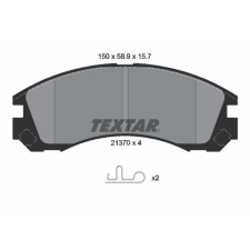 TEXTAR fékbetétkészlet, tárcsafék TEXTAR 2137001 autóalkatrész