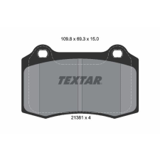 TEXTAR fékbetétkészlet, tárcsafék TEXTAR 2138102 autóalkatrész