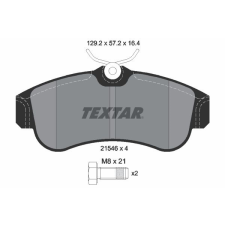 TEXTAR fékbetétkészlet, tárcsafék TEXTAR 2154601 autóalkatrész