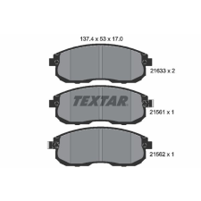 TEXTAR fékbetétkészlet, tárcsafék TEXTAR 2156101 autóalkatrész