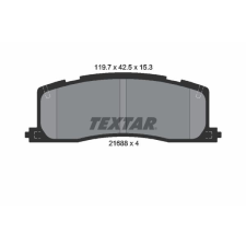 TEXTAR fékbetétkészlet, tárcsafék TEXTAR 2168801 autóalkatrész