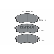 TEXTAR fékbetétkészlet, tárcsafék TEXTAR 2172502 autóalkatrész