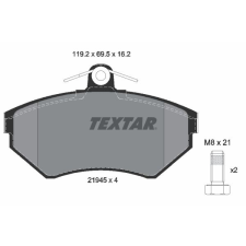 TEXTAR fékbetétkészlet, tárcsafék TEXTAR 2194502 autóalkatrész