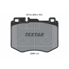 TEXTAR fékbetétkészlet, tárcsafék TEXTAR 2206103 autóalkatrész