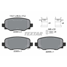 TEXTAR fékbetétkészlet, tárcsafék TEXTAR 2230401 autóalkatrész