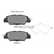 TEXTAR fékbetétkészlet, tárcsafék TEXTAR 2233201 autóalkatrész