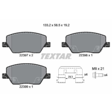 TEXTAR fékbetétkészlet, tárcsafék TEXTAR 2239701 autóalkatrész