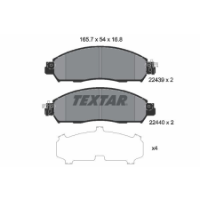 TEXTAR fékbetétkészlet, tárcsafék TEXTAR 2243901 autóalkatrész