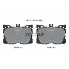 TEXTAR fékbetétkészlet, tárcsafék TEXTAR 2258601 autóalkatrész