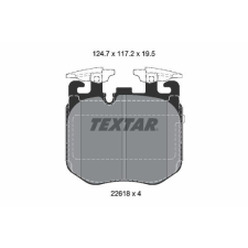 TEXTAR fékbetétkészlet, tárcsafék TEXTAR 2261801 autóalkatrész