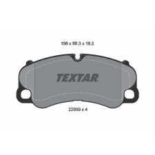 TEXTAR fékbetétkészlet, tárcsafék TEXTAR 2295901 autóalkatrész