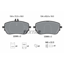 TEXTAR fékbetétkészlet, tárcsafék TEXTAR 2298801 autóalkatrész