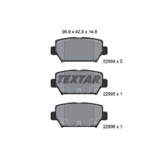TEXTAR fékbetétkészlet, tárcsafék TEXTAR 2299401 autóalkatrész