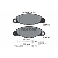 TEXTAR fékbetétkészlet, tárcsafék TEXTAR 2313503 autóalkatrész