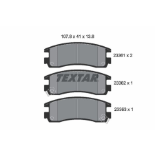 TEXTAR fékbetétkészlet, tárcsafék TEXTAR 2336101 autóalkatrész
