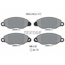TEXTAR fékbetétkészlet, tárcsafék TEXTAR 2343401 autóalkatrész