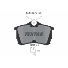 TEXTAR fékbetétkészlet, tárcsafék TEXTAR 2352701 autóalkatrész