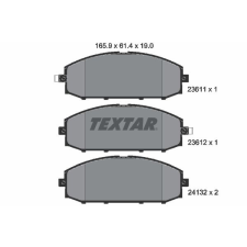 TEXTAR fékbetétkészlet, tárcsafék TEXTAR 2361101 autóalkatrész
