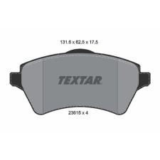 TEXTAR fékbetétkészlet, tárcsafék TEXTAR 2361501 autóalkatrész