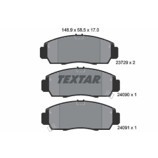 TEXTAR fékbetétkészlet, tárcsafék TEXTAR 2372901 autóalkatrész