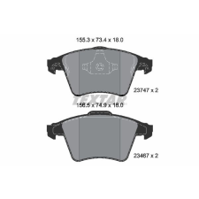 TEXTAR fékbetétkészlet, tárcsafék TEXTAR 2374701 autóalkatrész