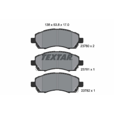 TEXTAR fékbetétkészlet, tárcsafék TEXTAR 2378001 autóalkatrész