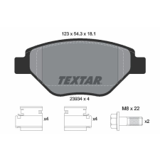 TEXTAR fékbetétkészlet, tárcsafék TEXTAR 2393401 autóalkatrész