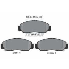 TEXTAR fékbetétkészlet, tárcsafék TEXTAR 2405301 autóalkatrész