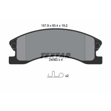 TEXTAR fékbetétkészlet, tárcsafék TEXTAR 2408301 autóalkatrész