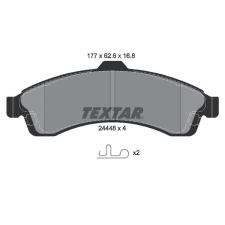 TEXTAR fékbetétkészlet, tárcsafék TEXTAR 2444801 autóalkatrész