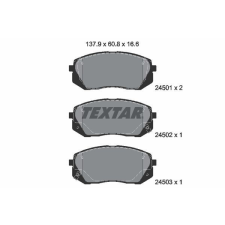 TEXTAR fékbetétkészlet, tárcsafék TEXTAR 2450101 autóalkatrész