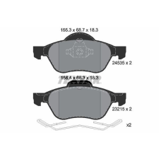 TEXTAR fékbetétkészlet, tárcsafék TEXTAR 2453501 autóalkatrész