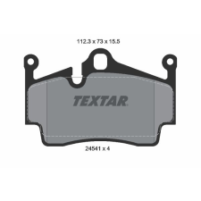 TEXTAR fékbetétkészlet, tárcsafék TEXTAR 2454101 autóalkatrész