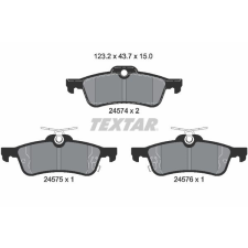 TEXTAR fékbetétkészlet, tárcsafék TEXTAR 2457401 autóalkatrész
