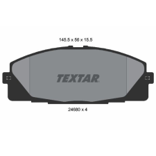 TEXTAR fékbetétkészlet, tárcsafék TEXTAR 2468001 autóalkatrész