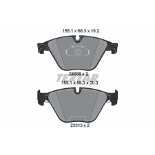 TEXTAR fékbetétkészlet, tárcsafék TEXTAR 2468801 autóalkatrész