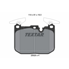TEXTAR fékbetétkészlet, tárcsafék TEXTAR 2502807 autóalkatrész