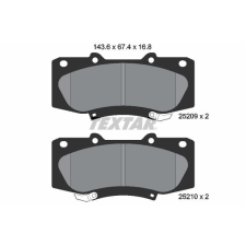 TEXTAR fékbetétkészlet, tárcsafék TEXTAR 2520901 autóalkatrész