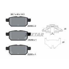 TEXTAR fékbetétkészlet, tárcsafék TEXTAR 2525801 autóalkatrész