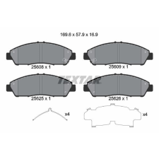 TEXTAR fékbetétkészlet, tárcsafék TEXTAR 2560801 autóalkatrész