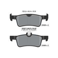 TEXTAR fékbetétkészlet, tárcsafék TEXTAR 2596801 autóalkatrész