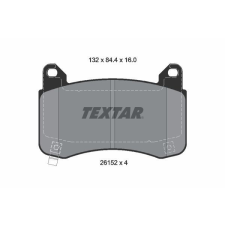 TEXTAR fékbetétkészlet, tárcsafék TEXTAR 2615201 autóalkatrész